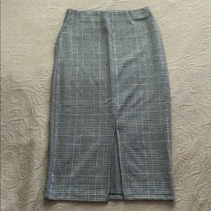 Houndstooth Midi Pencil Skirt (H&M)!